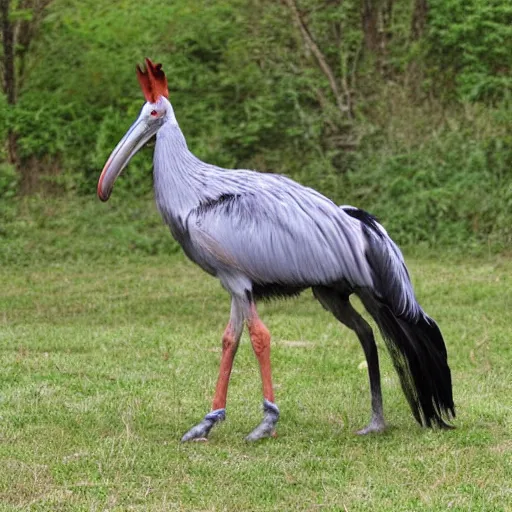 Prompt: shoebill merged with horse