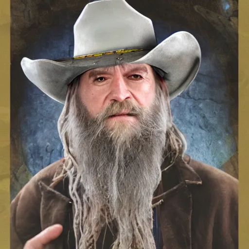 Image similar to cowboy Dumbledore