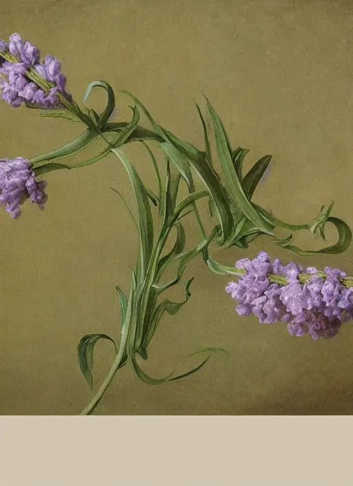 Prompt: by famous 1 9 th century painter, hand, lavender nail polish, realism, pretty, green wallpaper background!