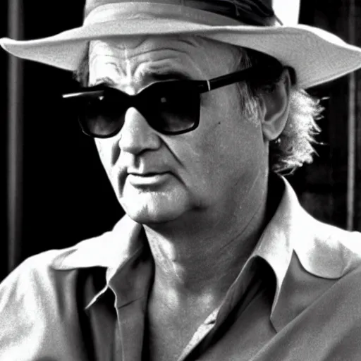 Image similar to bill murray in fear and loathing in las vegas, movie still, promotional shot