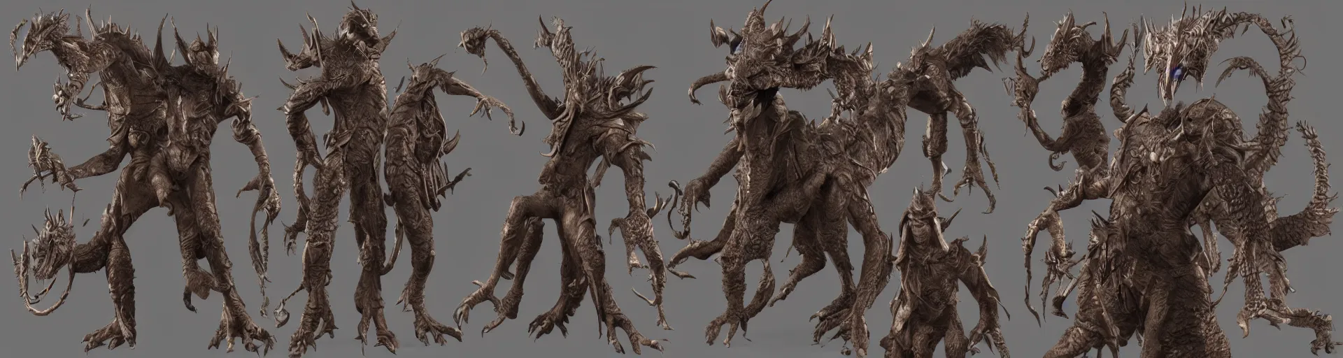 Prompt: fantasy creature from dragon's rise : the forgotten realms, 3 d, film / vfx character art