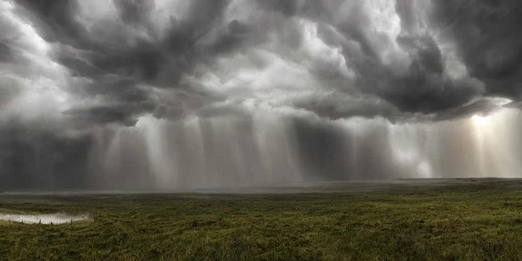 Prompt: detailed nature, layers, very detailed super storm, hyper realistic, impressive, very atmospheric, god ray, cinematic, deep, very high complexity, stunning, masterpiece, weather photography, very detailed. 4 k