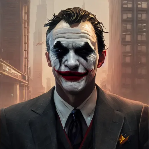 Prompt: highly detailed portrait joker bruce wayne gta v, stephen bliss, unreal engine, fantasy art by greg rutkowski, loish, rhads, ferdinand knab, makoto shinkai and lois van baarle, ilya kuvshinov, rossdraws, tom bagshaw, global illumination, radiant light, detailed and intricate environment