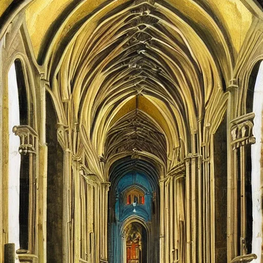Prompt: cathedral, medieval painting, very detailed