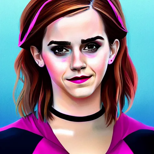 Image similar to Emma Watson cosplaying as spidergwen, photorealistic high quality