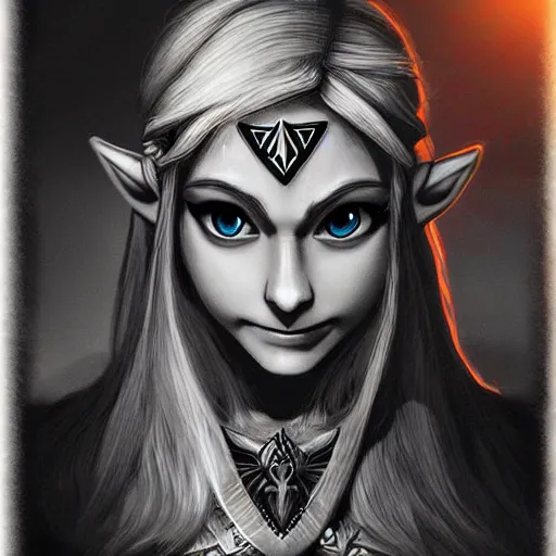 Prompt: detailed digital art of zelda, beautiful dramatic lighting.