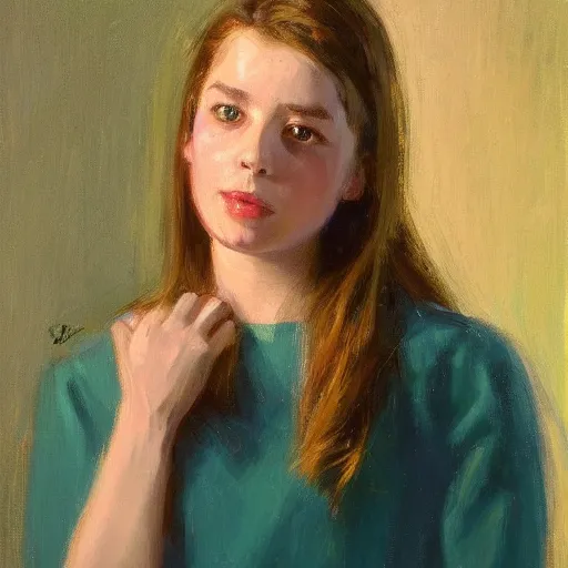 Prompt: photo of young woman by michael malm