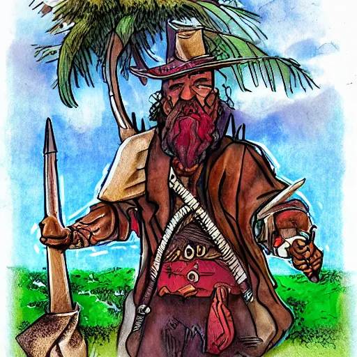 Prompt: charadesign of jibaro by Alberto Mielgo