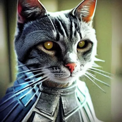 Image similar to cat in daedric armor