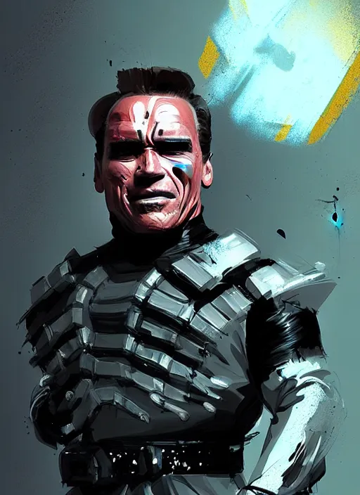 Prompt: schwarzenegger as a cenobite, by ismail inceoglu