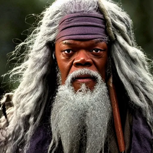 Prompt: Samuel L Jackson as Gandalf