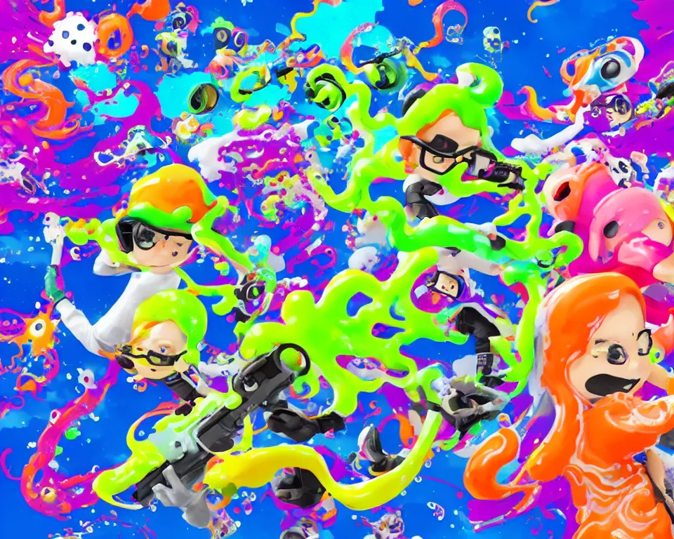 Image similar to splatoon