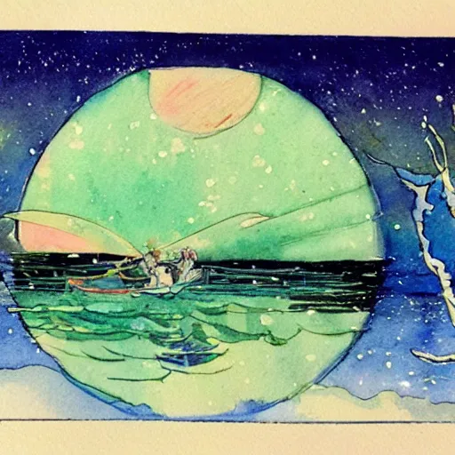 Image similar to winter the sailor jupiter watercolor bilibin thick linings