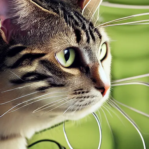 Image similar to a cat on a parachute