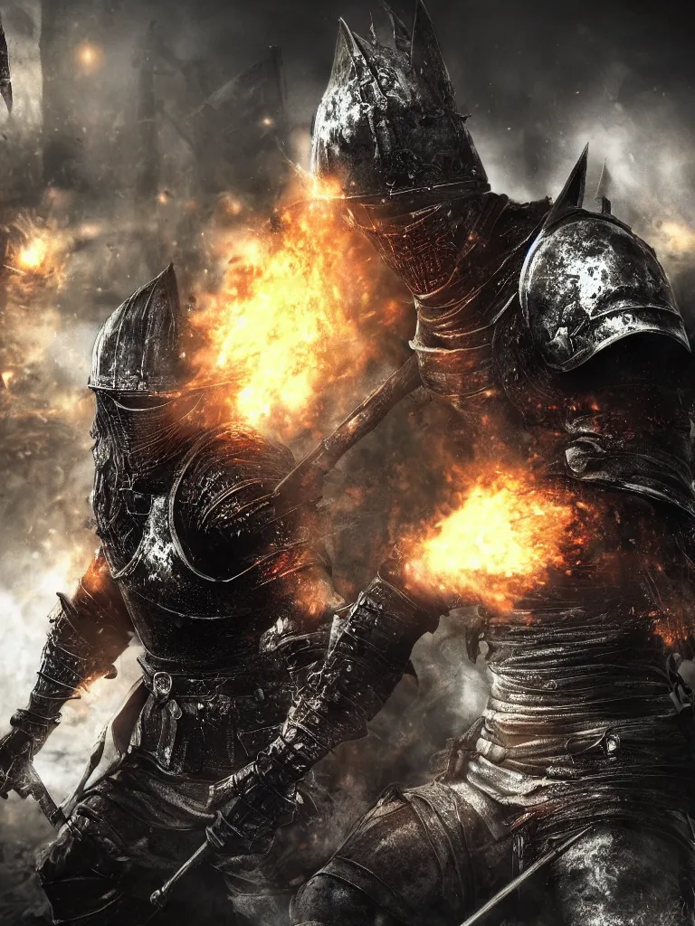 Image similar to dark souls 3 in battlefield 3 poster style