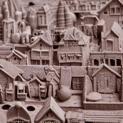 Image similar to clay city, clay art, high details, 8k, sharp