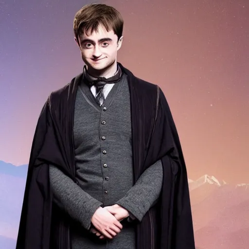 Image similar to daniel radcliffe as professor dumbledore