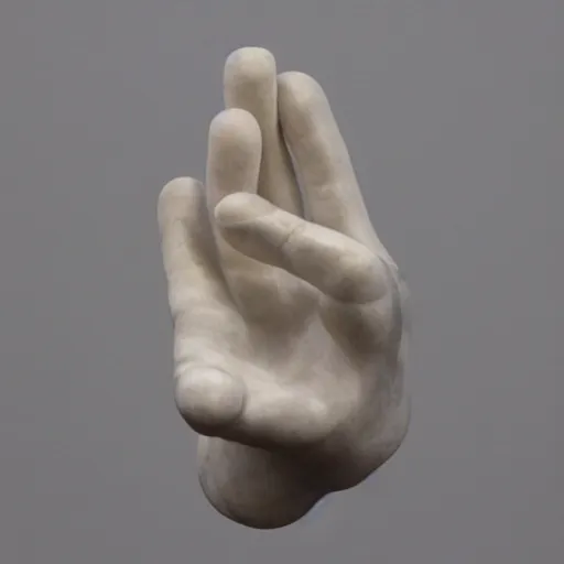 Image similar to marble sculpture of a hand