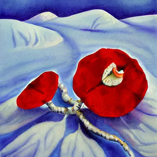 Image similar to winter opium, art by sandra pelser