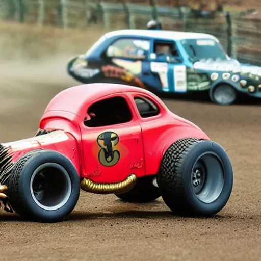 Prompt: a racing snail with a big v8 engine coming out of its shell, hot rod, big off road tyres