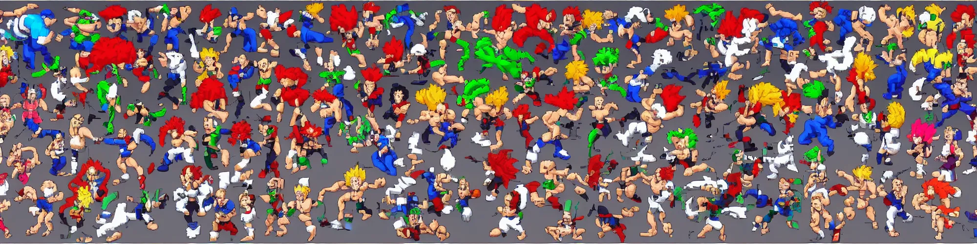 Image similar to akuma walk cycle sprites, single row, street fighter iii : third strike, professional pixel art, capcom official media