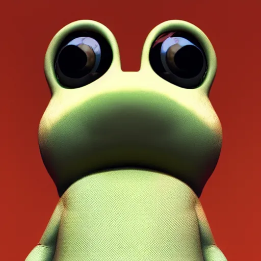Image similar to a sadge - sad - pepe - the - frog - jedi, looking more depressed than usual, quivering lips, fists in the air, sweat flying, cgi render, zbrush, octane, keyshot render
