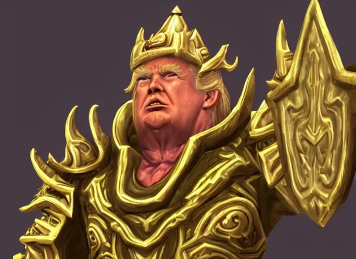 Image similar to donald trump as old god c'thun in world of warcraft