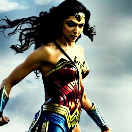 Prompt: photo of Deepika Padukone as wonder woman