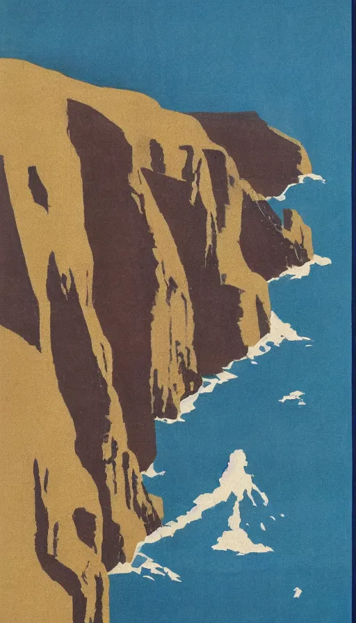 Prompt: a poster about Percé Rock, by Bauhaus and John Baldessari