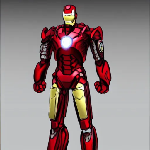 Prompt: Ironman wearing samurai styled armor