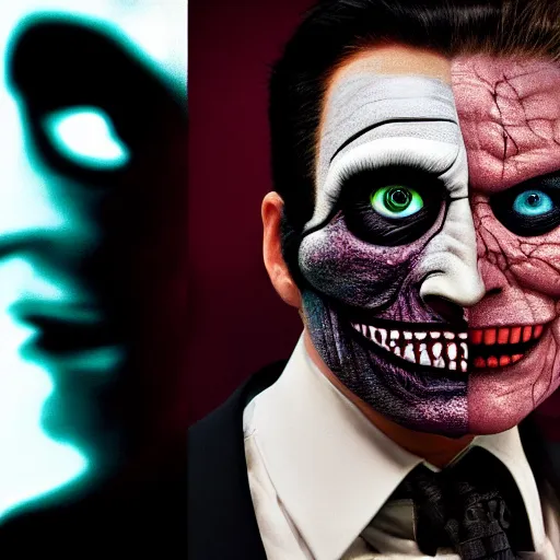 Image similar to uhd candid photo of two - face, with accurate face, uhd, studio lighting, correct face, photo by annie leibovitz