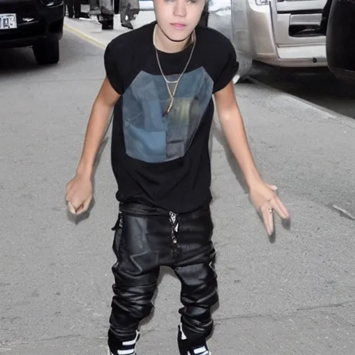 Image similar to Justin Bieber as a midget