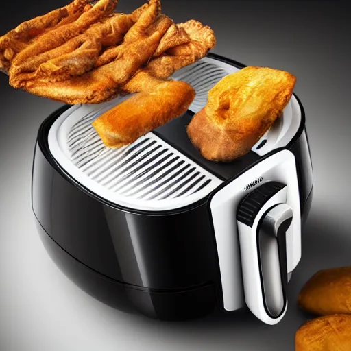 Image similar to philips airfryer, product photography, studio lighting