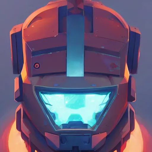 Image similar to face icon stylized minimalist mechwarrior, loftis, cory behance hd by jesper ejsing, by rhads, makoto shinkai and lois van baarle, ilya kuvshinov, rossdraws global illumination