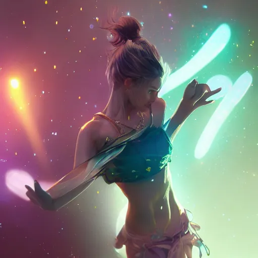 Image similar to dancing lights , made by Stanley Artgerm Lau, WLOP, Rossdraws, ArtStation, CGSociety, concept art, cgsociety, octane render, trending on artstation, artstationHD, artstationHQ, unreal engine, 4k, 8k,