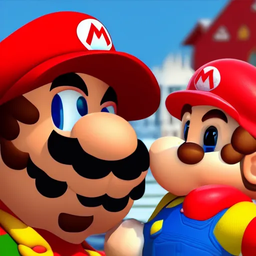 Image similar to a beautiful portrait mario as a grandpa, ultra realistic details, 8 k