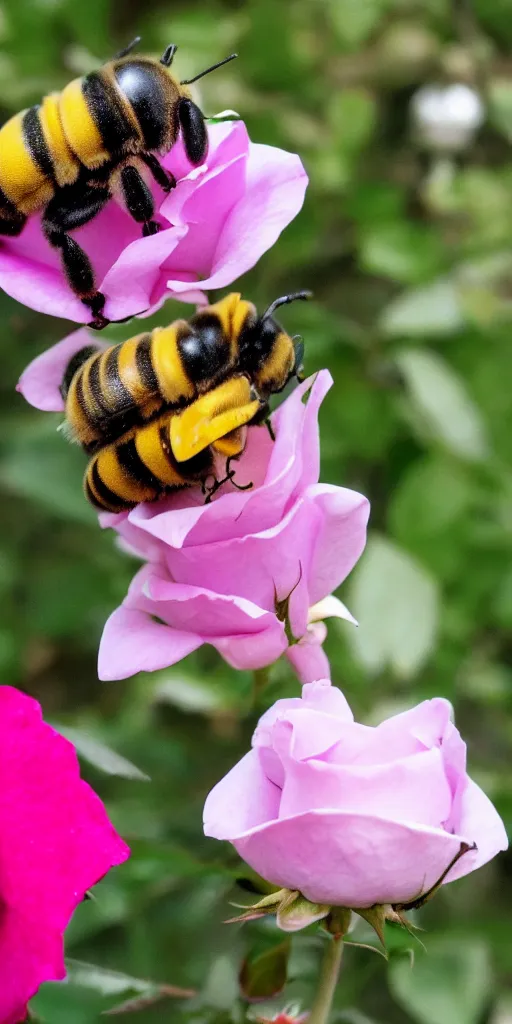 Image similar to platinum fat figure of a plastic bee sleeping inside a rose flower catalogue diagram scientific photography