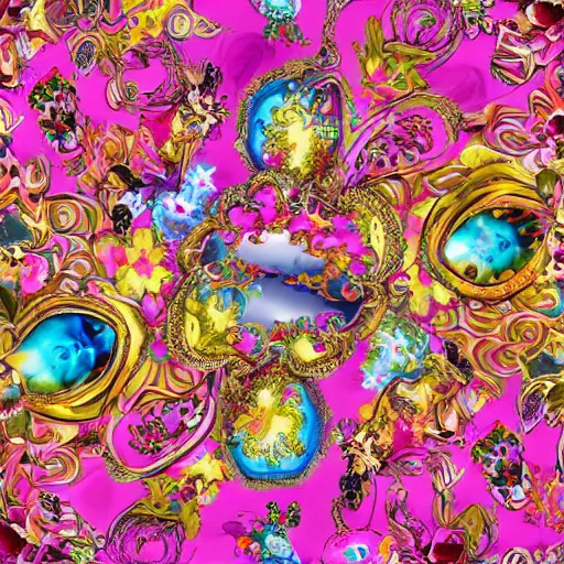 Image similar to Lisa Frank and Baroque collaboration