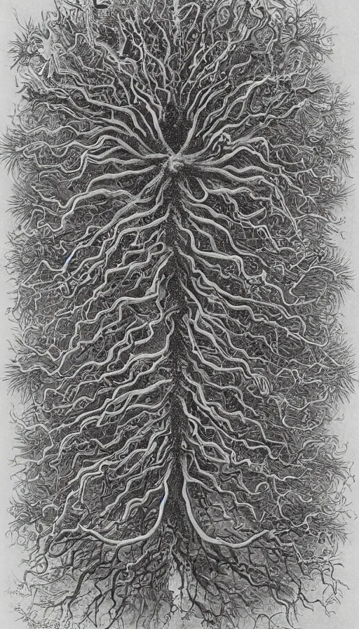 Image similar to rage, by ernst haeckel
