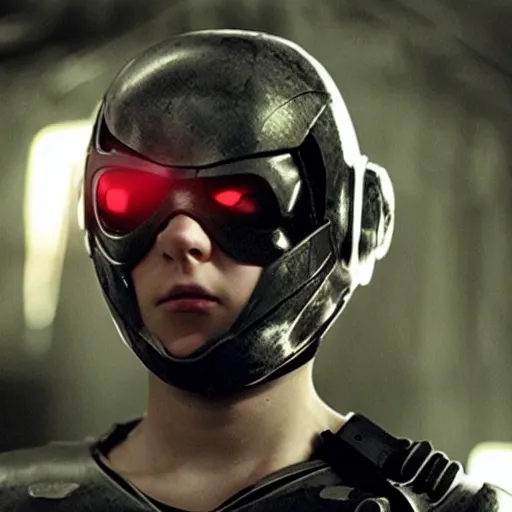 Prompt: movie still of boy super heroe cyborg, cinematic composition, cinematic light, by edgar wright