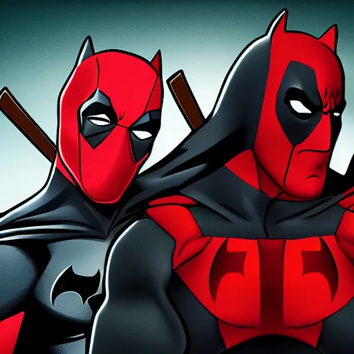 Prompt: Batman and Deadpool together 4K quality Digital art