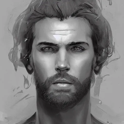 Prompt: a beautfiul award winning commission portrait of gigachad,grayscale,digital art,art by greg rutkowski,character design by charles bowater,photorealistic,ross tran,hyperdetailed,detailed face,fascinating,2021,western comic style