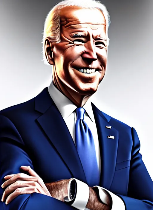 Image similar to photo of joe biden in the style of stefan kostic, realistic, sharp focus, 8 k high definition, insanely detailed, intricate, elegant, art by stanley lau and artgerm