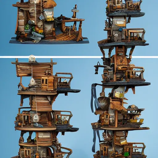 Image similar to sea of thieves architecture miniatures