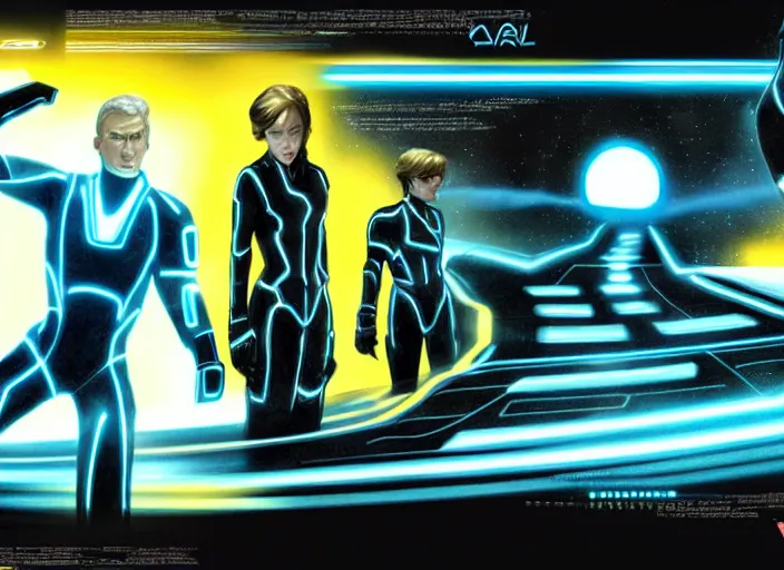 Image similar to concept art, tron legacy, vyle art