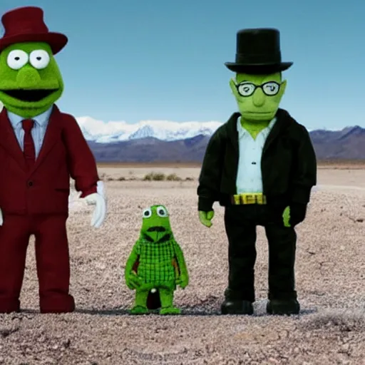 Prompt: Breaking Bad with muppets