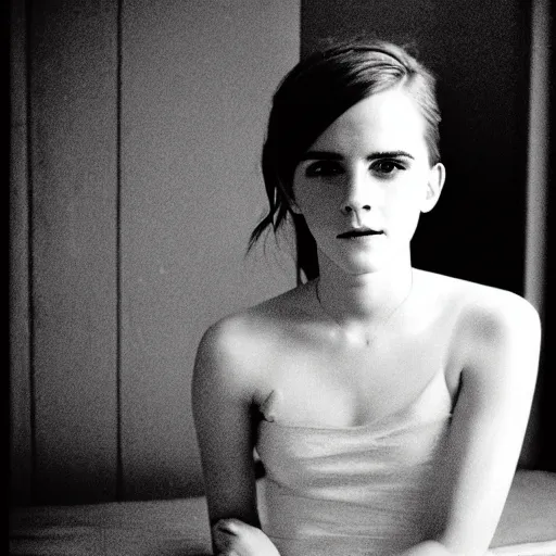 Prompt: Emma Watson, historical photo by Wong Kar-Wai