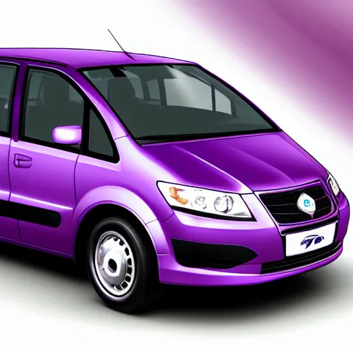 Image similar to purple tornado white minivan