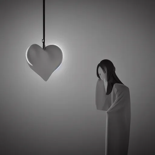 Image similar to our heart's mind is a dream ( wake up ), in the style of hiroya oku and riyoko ikeda and stanley kubrick, black and white, photorealistic, epic, super technical, 3 d render