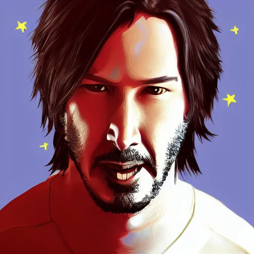 Prompt: an hybrid between Keanu Reeves and Pikachu, artstation